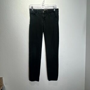 CAbi Skinny Jeans Womens 2‎ Black Denim Cotton Stretch Dark Wash Mid Rise Casual
